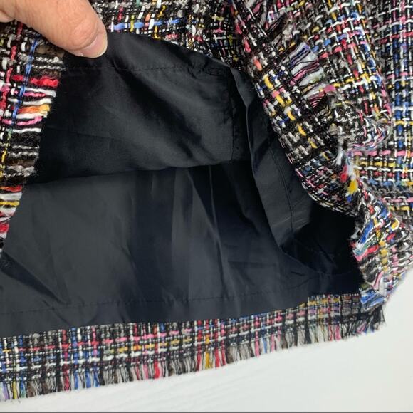 DIVIDED By H&M Women Skirt tweed Multicolor Size 6 Back Hidden Zipper an… - Picture 5 of 9
